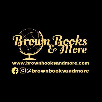 Brown Books & More website and social media handles.