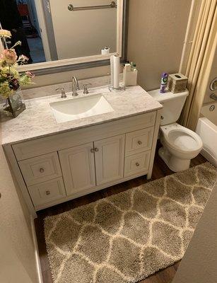 Small bathroom remodeled