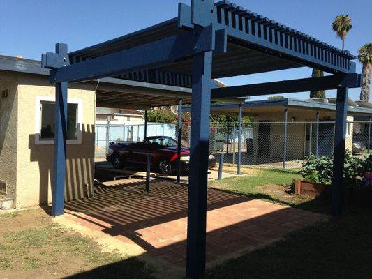 I built this patio cover for a volunteer project supporting our veterans.