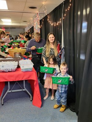 Operation Christmas Child shoebox packing party