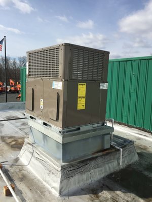 Gas package rooftop unit