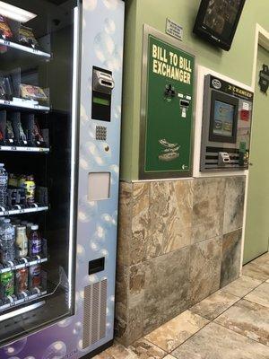 The automated machine where you can put money into a card to do laundry