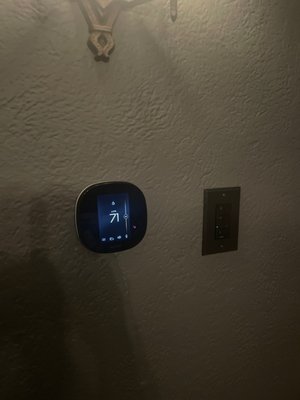 Smart thermostat. Needed a c-wire which my thermostat did not have.