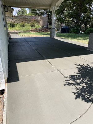 Concrete poured.