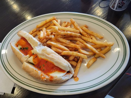 Meatball sub w fries lunch special