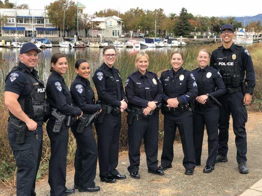 Suisun City Police Department personnel at the Suisun waterfront.