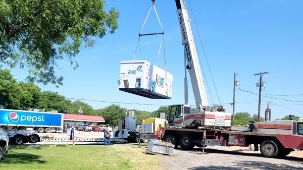 Installing public ice machine in Chico Texas