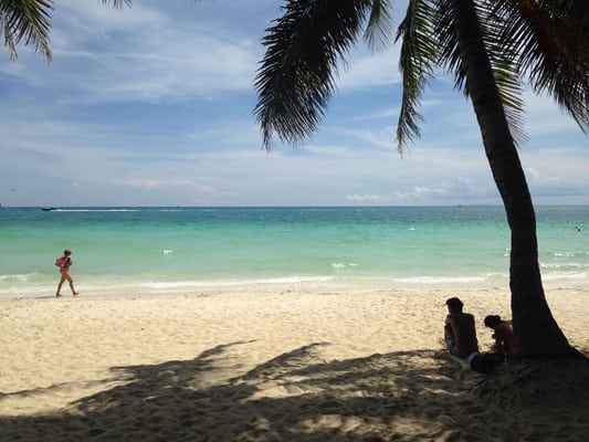 The mid afternoon stroll on the beach in my new back yard....