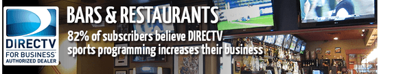 Directv for restaurants and bars can increase your traffic contact Cable-N-More today 615-564-4032