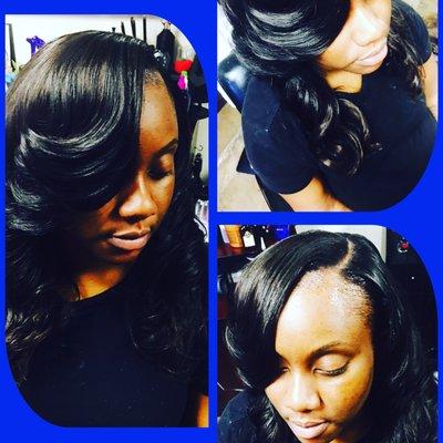 Sew-in weave w/leave out