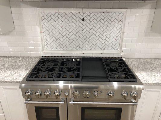 John helped us pick our beautiful marble backsplash