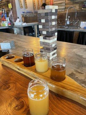 Paddle of 1-5 brews , they also have guest beers and a seltzer on draft