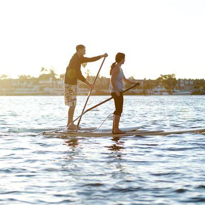 Stand up paddle-board in Newport Harbor.