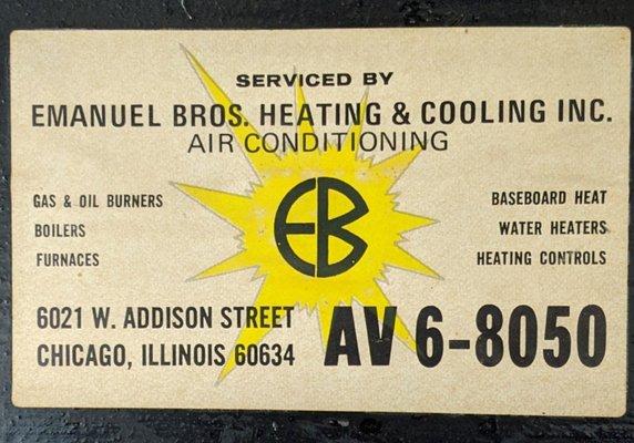 Just wanted to share a blast from the past service sticker. Circa 1959 - 1965 ish.