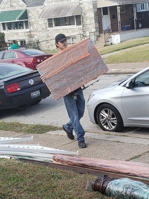 Immediately the police and i left they came bck and left all the furnitures at the WALKWAY and lawn