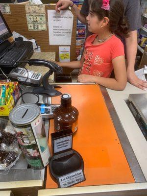 Cashier in training