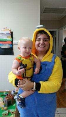 My son and his sweet teacher Pamela on Halloween.