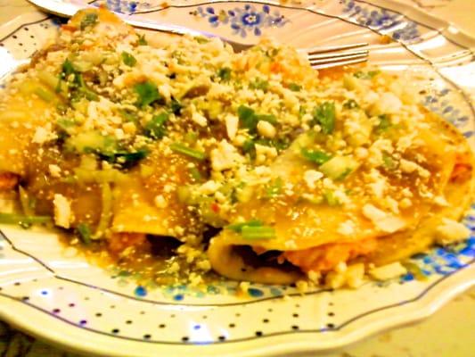 How about some green sauce enchiladas?