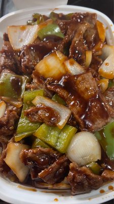 Pepper steak and onions