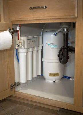 Reverse osmosis water purification system install, Stillwater.