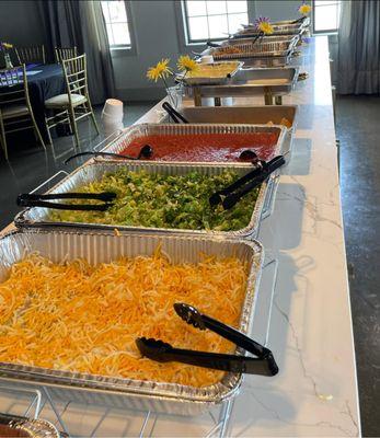 We offer catering options or you can bring in your own food?