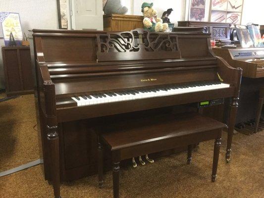 Awesome Walter piano with a player piano system on it.