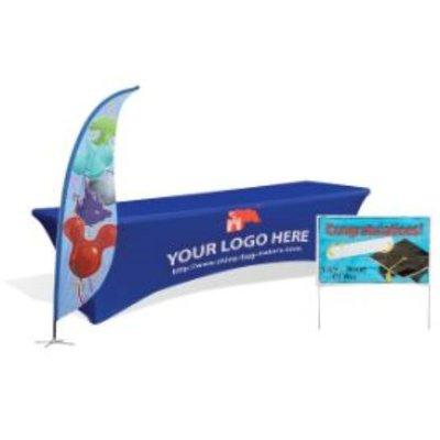 Flags, Table Covers, and realestate yard signs