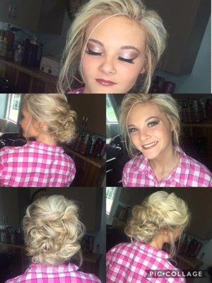 Homecoming hair and makeup by Jessica.