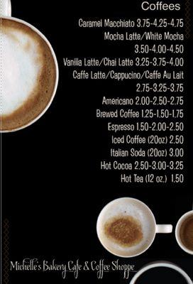 Coffee Menu