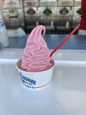 Strawberry Soft Serve Ice Cream (small cup)