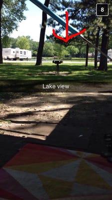 From most camping spots, you get a welcoming view of the lake.