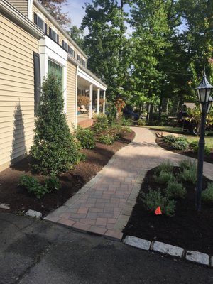 Paver Walkway and Foundation planting in North Caldwell