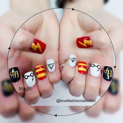 Harry Potter magic nail arts