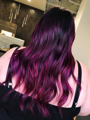 magenta ombré hair