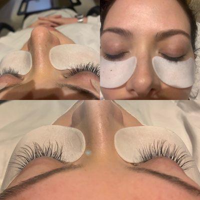 Eyelash extensions length and volume