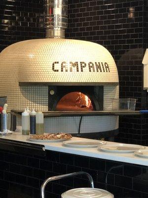 Wood burning pizza oven.