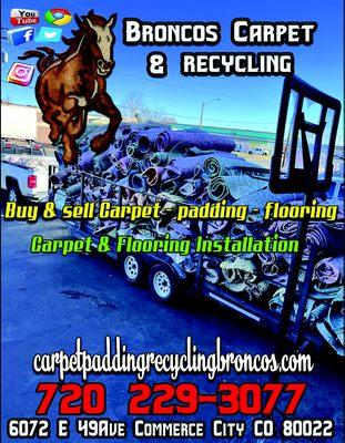 Carpet Padding Recycling Broncos