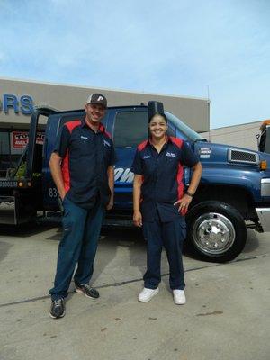 DUANE AND FELICIA ARE TWO OF THE DRIVERS THAT COULD BE HELPING YOU GET TO A SERVICE CENTER