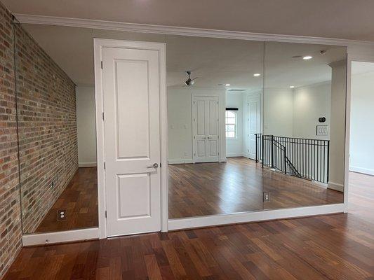 Floor to Ceiling Mirrors for an at home gym