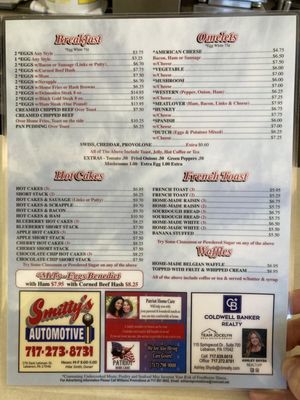 Breakfast Menu Page 1