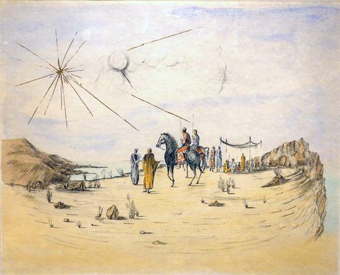 Salvador Dali; Journey to Bethlehem; 1984; etching with aquatint