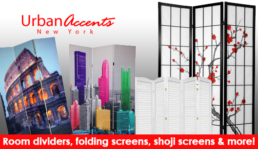 double sided art print room dividers and folding screens. Multiple panels, heights, colors and functions.