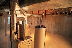 Heating system with duct work and a water heater