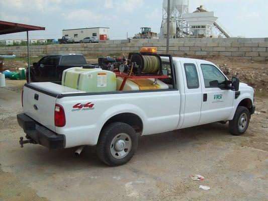 One of our herbicide application trucks.