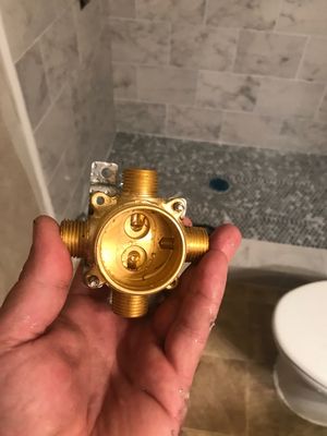 We replace shower valves. Pictured is a new shower valve.