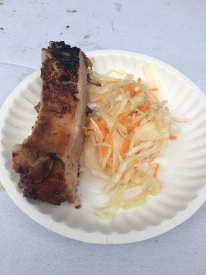 Free (no punch of ticket) pork rib was amazing