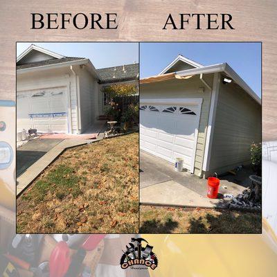 New paint for these lovely home owners, house is painted with primer and paint all around.