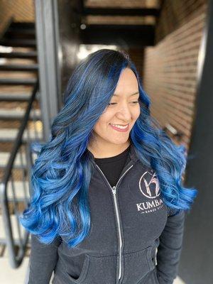 Long-Length Balayage + Vivid Color