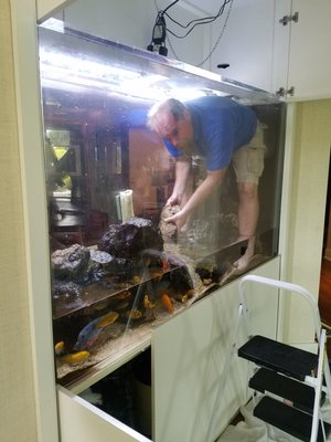 Andrew Working inside a tank.  Sometimes the best way to get to the bottom is to climb right in.