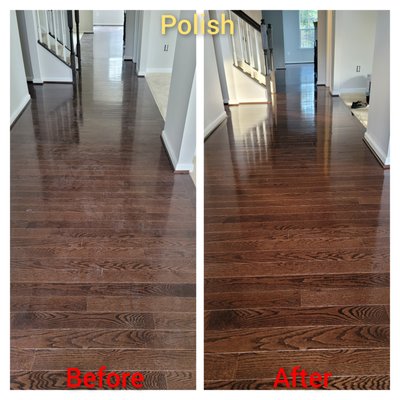 Old polish removed off hardwood floors